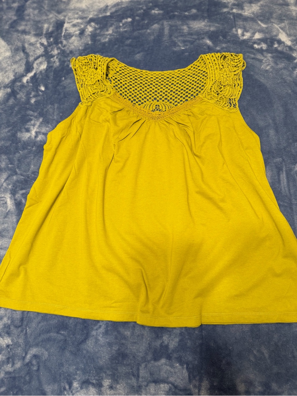 Green Crochet Yoke Women's Tank Top APT.9